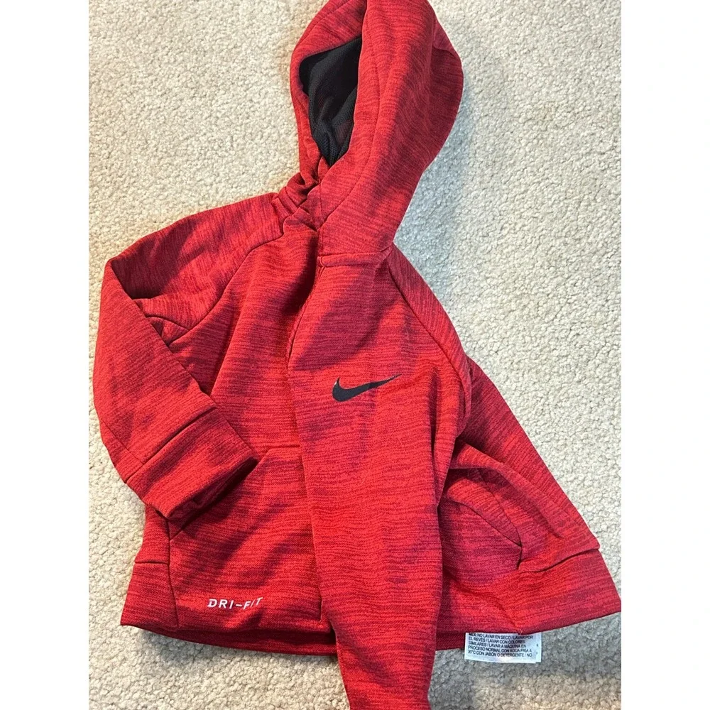 Nike‎ Kids Dri-Fit Full Zip Hoodie Red 12M Athletic ThermaFit